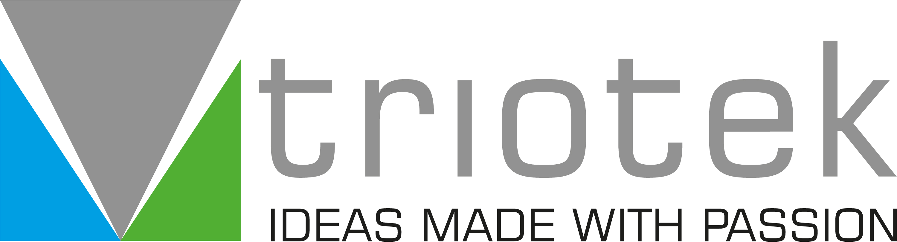 Triotek logo with tagline Ideas Made With Passion